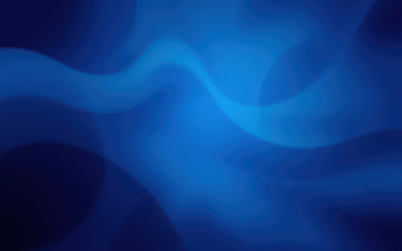 Abstract blue background showcasing fluid waves and gradients in a serene and dynamic composition at night